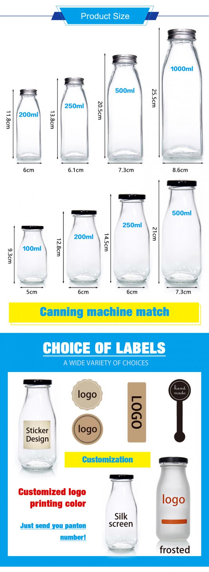 8oz 12oz 14oz 32oz Glasfles Glas melkfles 1