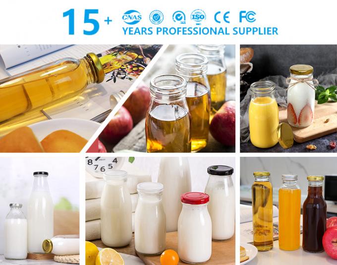 350 ml 2 oz sapflessen Helder glas drankje fles met PP deksel 0