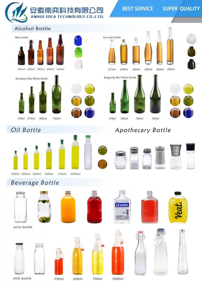 250 ml 500 ml fancy leeg glas helder sap melkfles met schroefdop 4