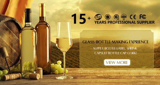 Recycled Bordeaux 750 ml Amber Green Glass Wine Flas met deksels 0