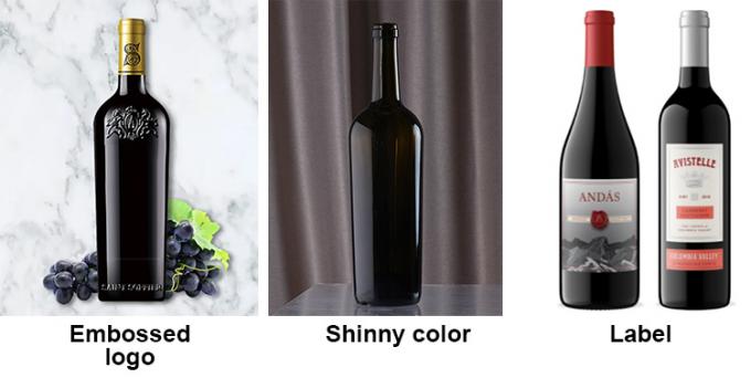 BPA-vrij glas wijnfles Zwart Bruin Blauw Rieslingfles 500 ml 750 ml 7