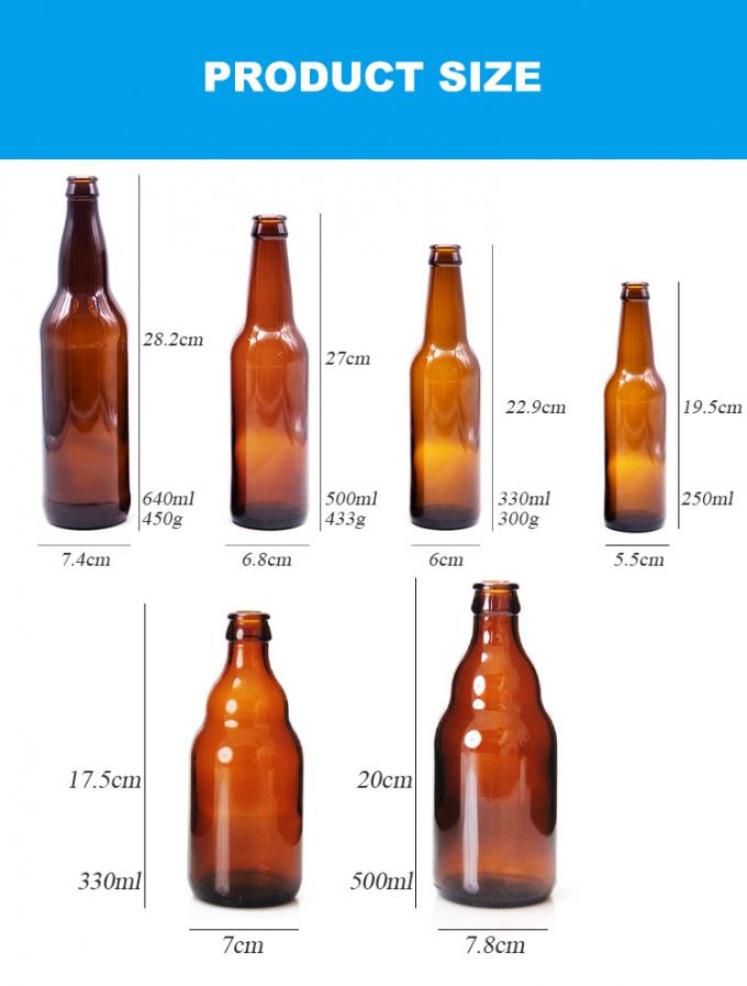 Groothandel Leeg 330ml 33cl 12oz Soda Of Sap Duidelijke Bier Glasflessen Met Deksel 1