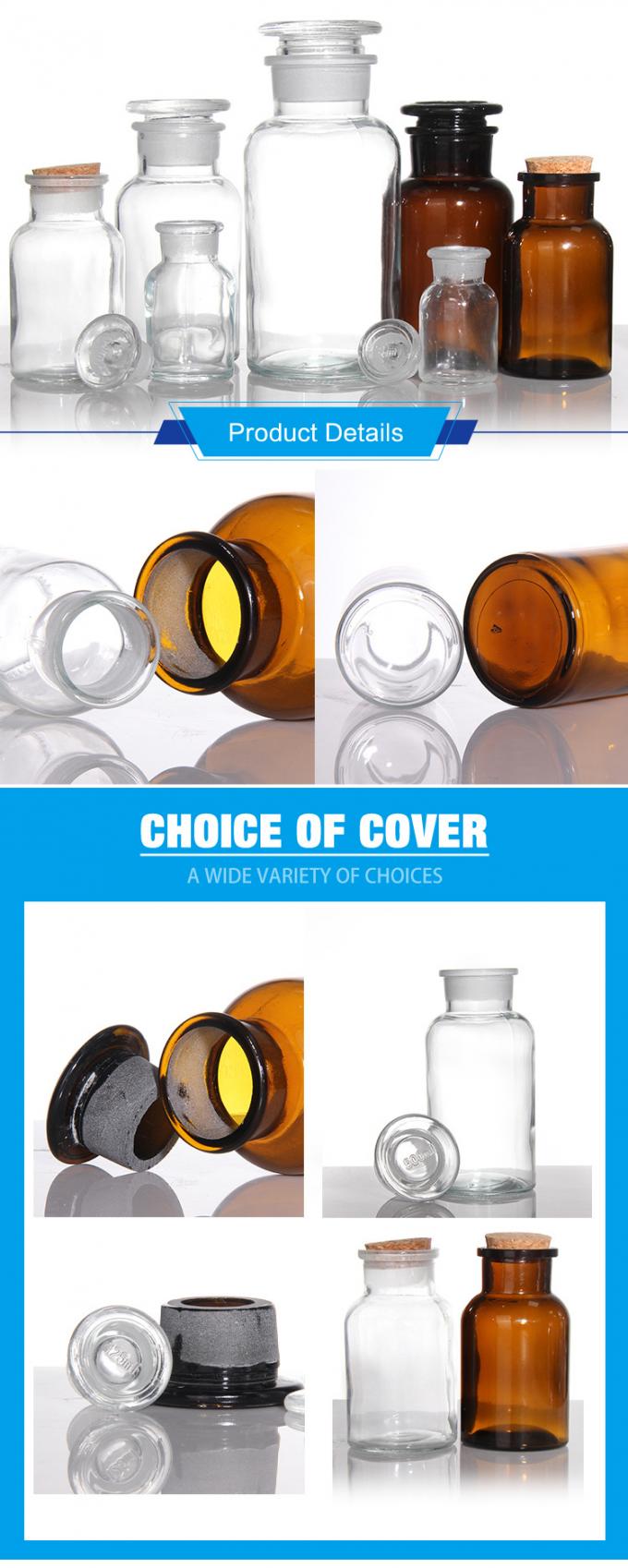 100 ml vierkant helder medicijnflessen met hoog borosilicaat glas 0