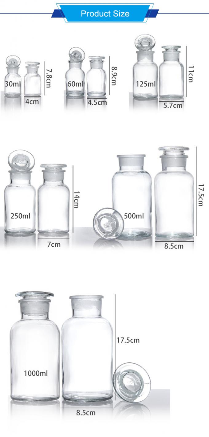 100 ml vierkant helder medicijnflessen met hoog borosilicaat glas 1