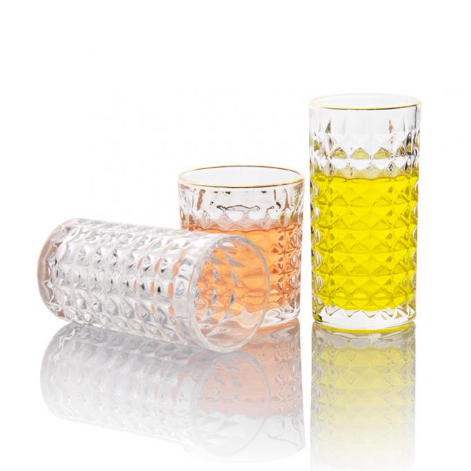 Ribbed Whisky Drinking Glasses Cup Custom Etched Glassware Voor Vodka Shot 0