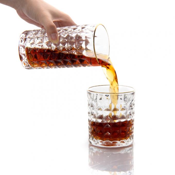 Ribbed Whisky Drinking Glasses Cup Custom Etched Glassware Voor Vodka Shot 1
