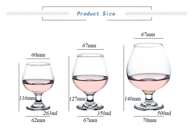 Korte Stem Cognac Brandy Glas Kristalbeker Goblet Loodvrij ODM 0