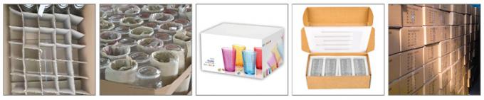 Retro kristalhelder koffiekoppen Drinkbekers Cup Ripple Glassware Embossed 7