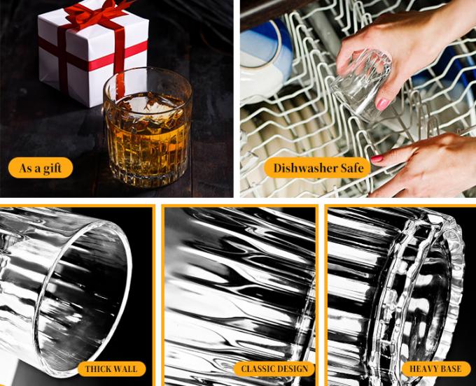 Stemloze wijn met ribben Highball glas Champagne Whisky kopjes voor bar 2