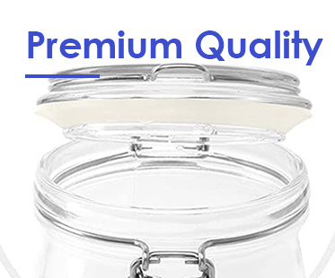 Hoogwaardige groothandel 150 ml 200 ml 250 ml ronde glasopslagpot voor honingjam augurken met hoge deksel 3