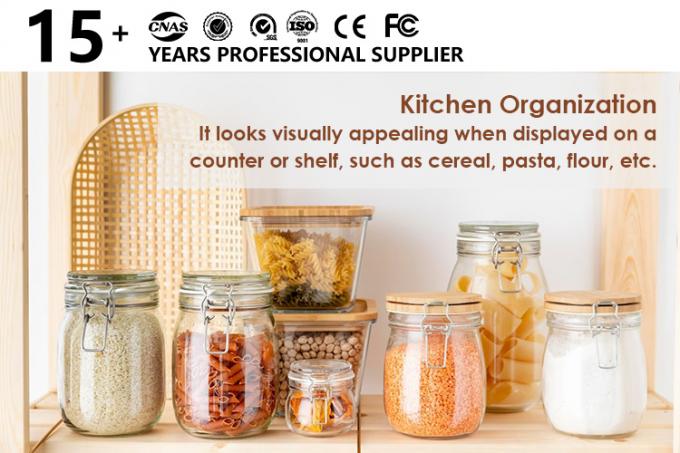 100 ml 200 ml Verzegelde vriezer Veilig glazen containers Potten Jam Met Clip Deksels 0