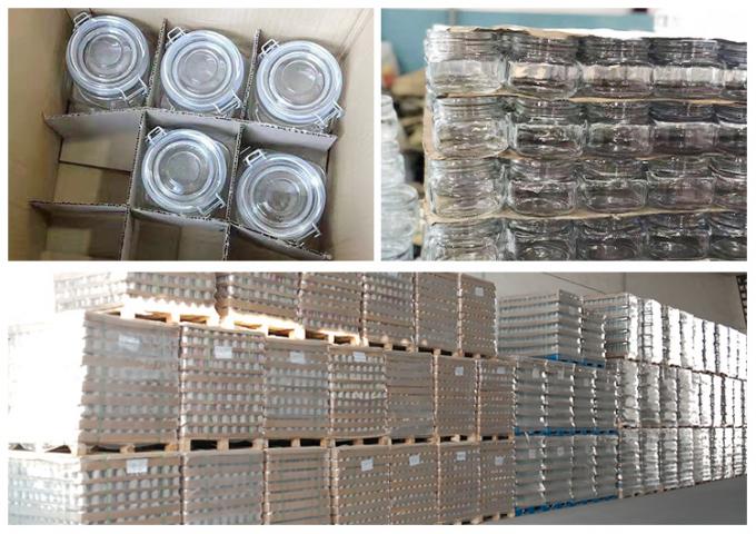 100 ml 200 ml Verzegelde vriezer Veilig glazen containers Potten Jam Met Clip Deksels 12
