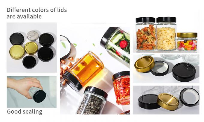 Voedselfabriek Gebruik 1 Oz 4 Oz 8 Oz Ronde vorm Helder lege opslagcontainer Glas Jelly Jam Honing Sauce Jar 2