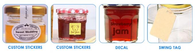 Gepersonaliseerde verzegelde jamopslagpot Mini lege ronde glaspot 8