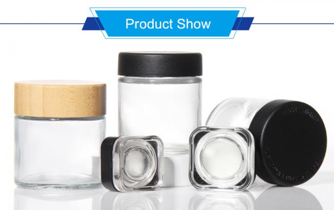 Luxe lege cosmetische potten ronde glazen crème potten gezichtscrème container met deksel 0