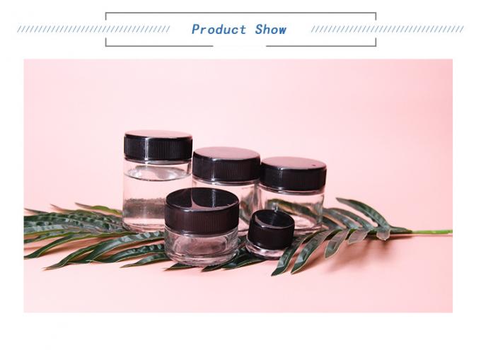 Duidelijke cosmetische glazen pot 200 ml lotion potten met deksels 0