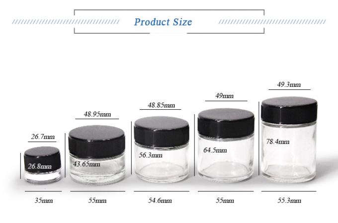 Duidelijke cosmetische glazen pot 200 ml lotion potten met deksels 1