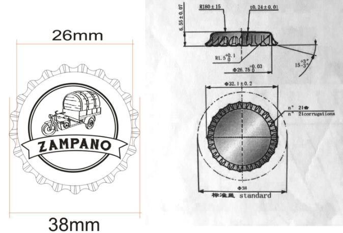 Warm verkopen 26mm Innovation Easy Open Ring Pull Ringtab Bier Drank Fles Crown Cap 6