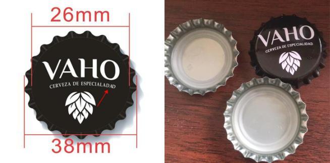 26 mm Zwarte Bier Glas Fles Deksels Tops Metalen Kroon Op maat 2