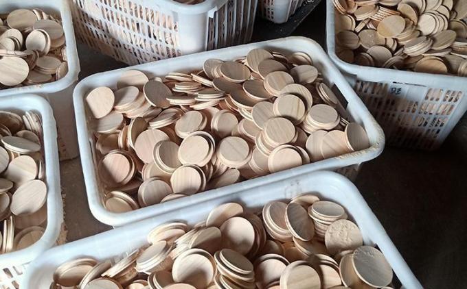 Voorraad Oorspronkelijk Materiaal Bamboe Gewone Mond 70mm Glas Mason Jar Bamboe Deksel 2