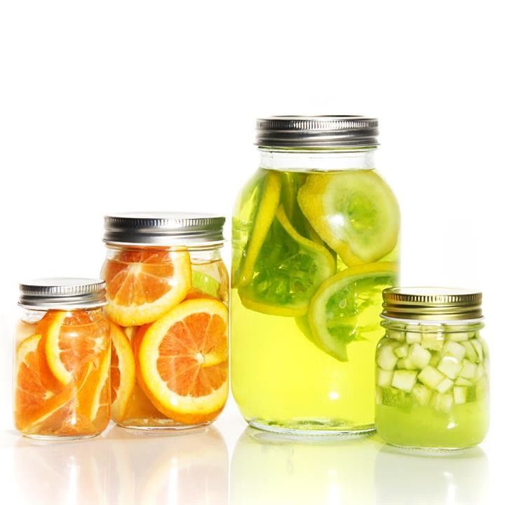 2oz 5oz 8oz 12oz Restaurant Bar Keuken Gelee Breed Mond Glas Mason Canning Jar met deksel
