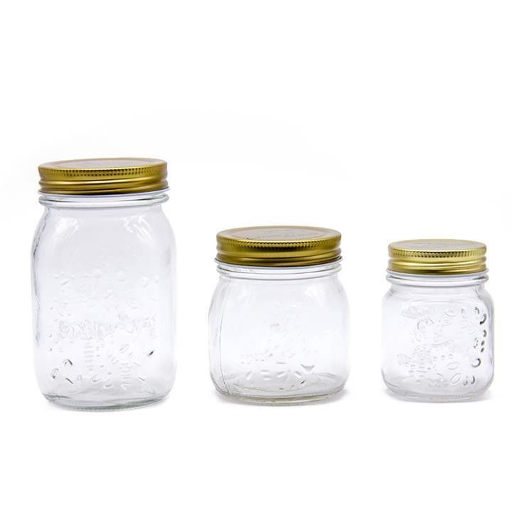 2oz 5oz 8oz 12oz Restaurant Bar Keuken Gelee Breed Mond Glas Mason Canning Jar met deksel