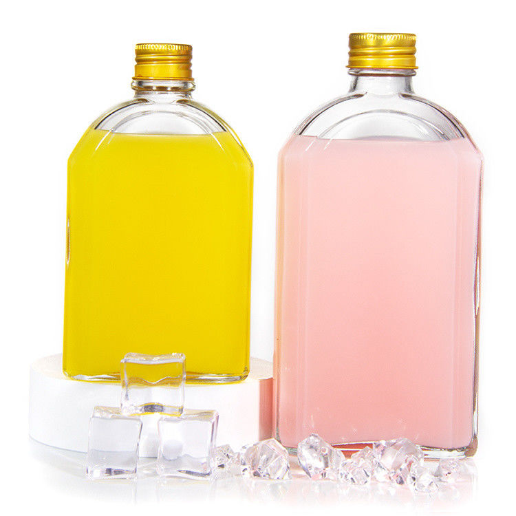 Luchtdichte 8 oz glazen sapflessen Platte fles voor drank Whisky Kombucha