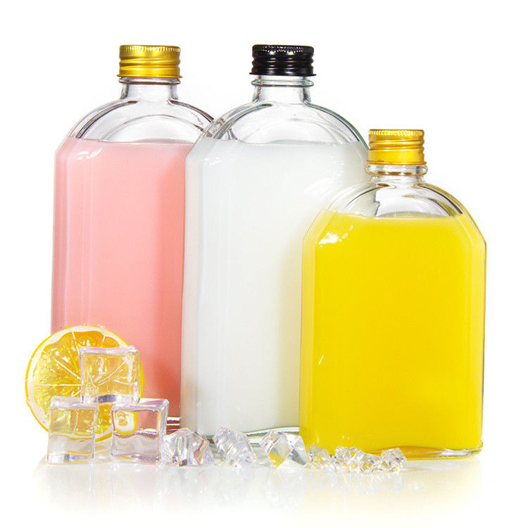 Luchtdichte 8 oz glazen sapflessen Platte fles voor drank Whisky Kombucha
