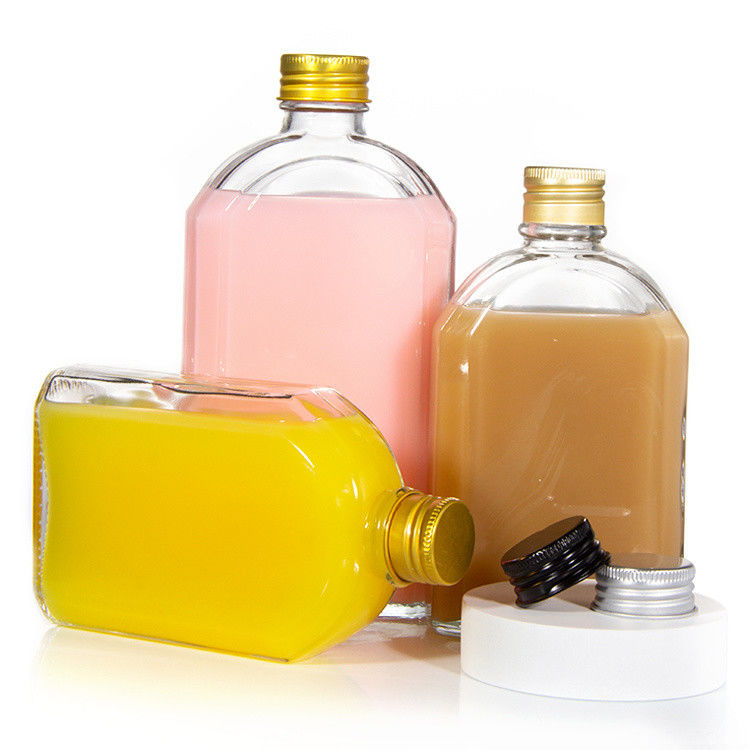 Luchtdichte 8 oz glazen sapflessen Platte fles voor drank Whisky Kombucha