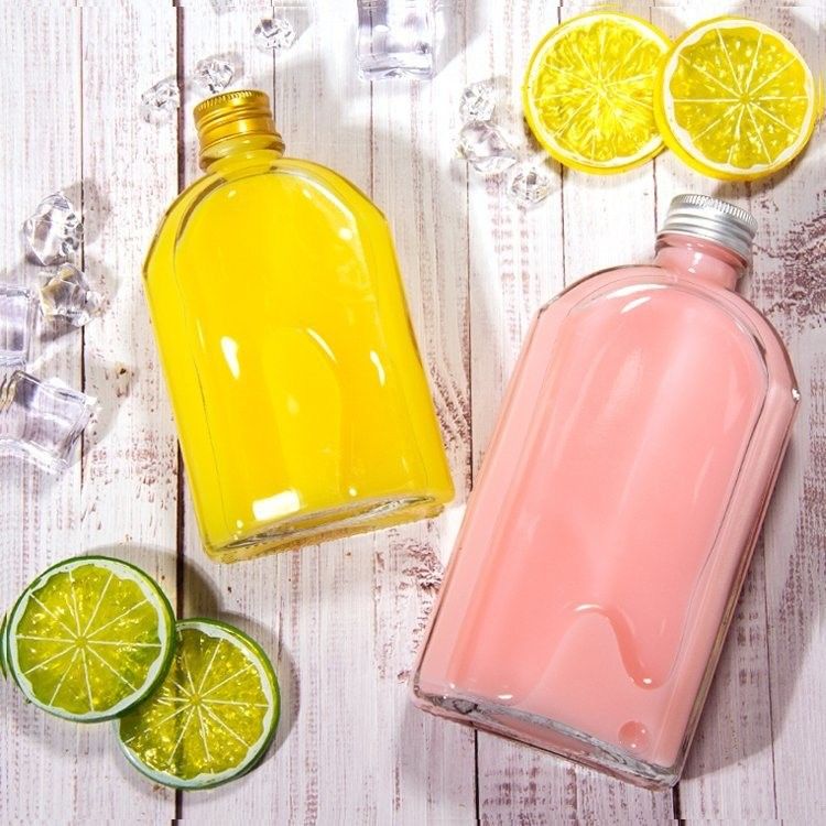 Luchtdichte 8 oz glazen sapflessen Platte fles voor drank Whisky Kombucha