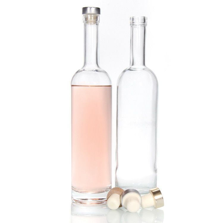 Goedkope prijs750ml Flint Glass Liquor Flessen Custom Printed Voor Cocktail Whiskey Rum