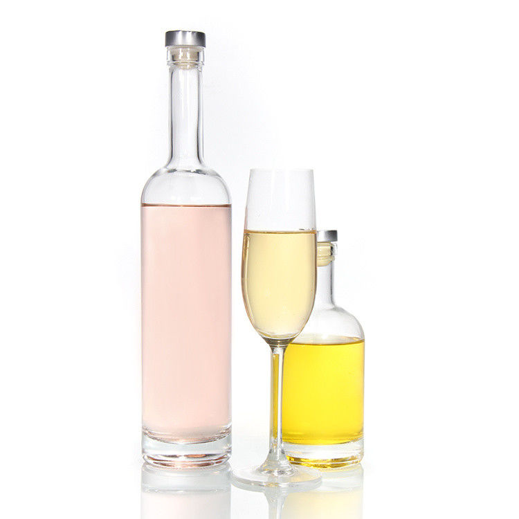 Goedkope prijs750ml Flint Glass Liquor Flessen Custom Printed Voor Cocktail Whiskey Rum