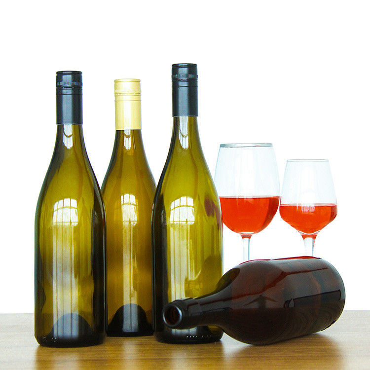 Leeg 750 ml Bordeaux wijn glasfles met houten kurk deksel