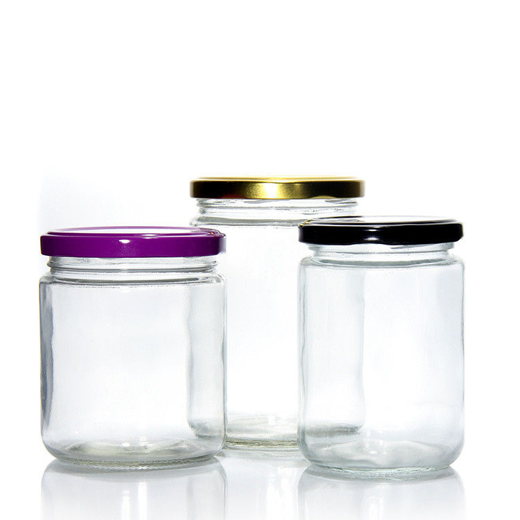 Rechthoekige 4 oz 3 oz kruidenpotten vriezer veilig glasopslagpotten met metalen deksel