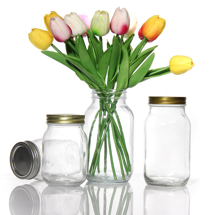Modieus Hoogwaardige 500 ml 750 ml opslagglascontainer Glaspot met schroefdeksel
