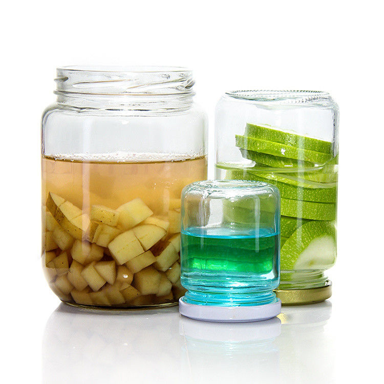 Voedingsmiddelen Ronde Transparante 25 ml tot 1000 ml Jam Honing Jelly Glasopslagpot Met Metalen Luchtdicht Deksel