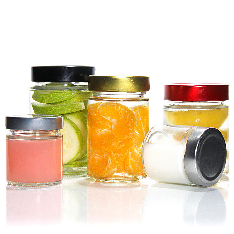 Private label 380Ml 500Ml 750Ml 1L cilindrische honingpot glaspot met tinplate deksel