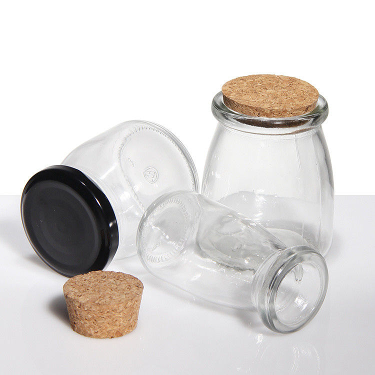 OEM glas pudding potten kruiden potten kurk deksels 50 ml 100 ml 150 ml