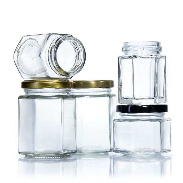 Gepersonaliseerde huishoudelijke conserven augurken glas blik Hexagonale vriezer glas pot Voor keuken