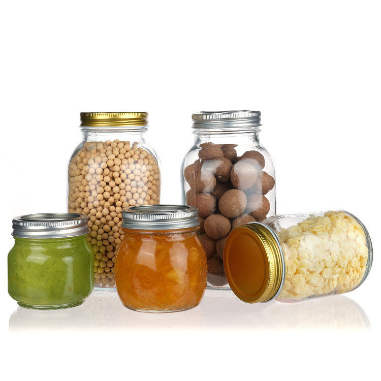 Grote glazen opslagpotten 3 oz 6 oz 8 oz 240 ml voor Jam Spice