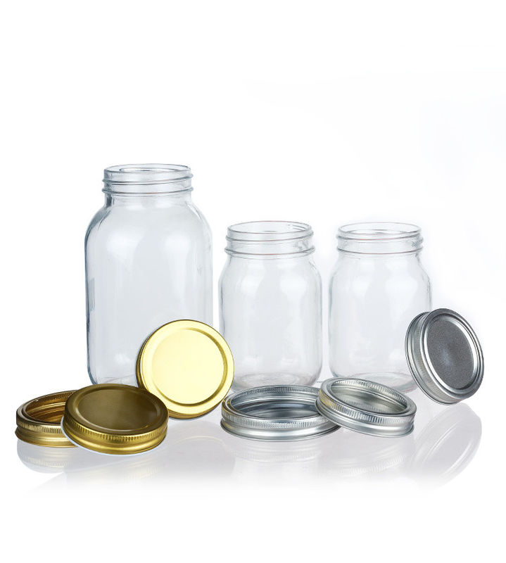 Grote glazen opslagpotten 3 oz 6 oz 8 oz 240 ml voor Jam Spice