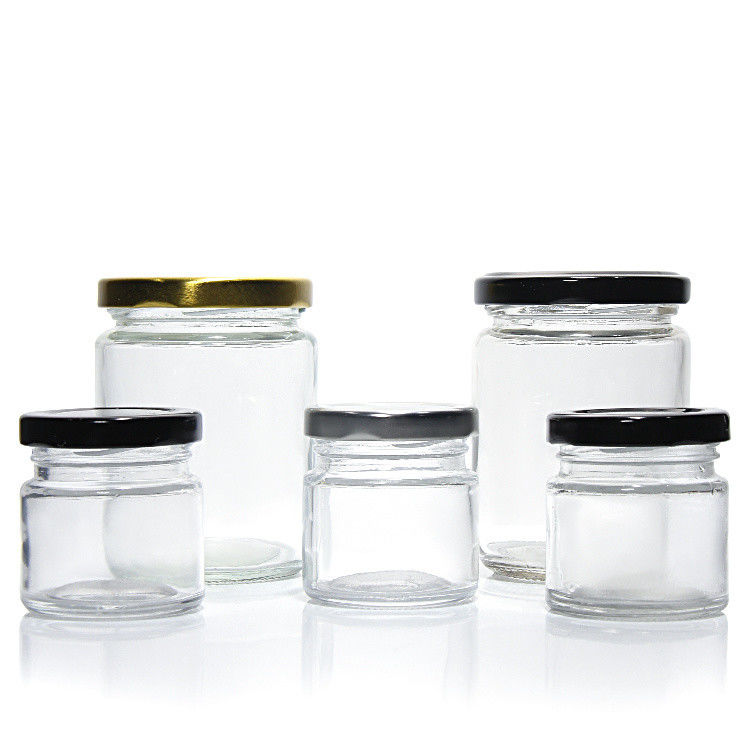 Custom Luxury 100ml 180ml 500ml Kleine ronde vriezer glaspot Voor het opslaan van augurken