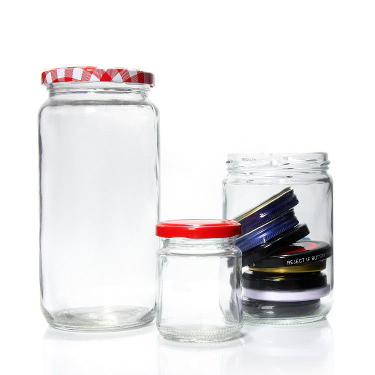 Custom Luxury 100ml 180ml 500ml Kleine ronde vriezer glaspot Voor het opslaan van augurken