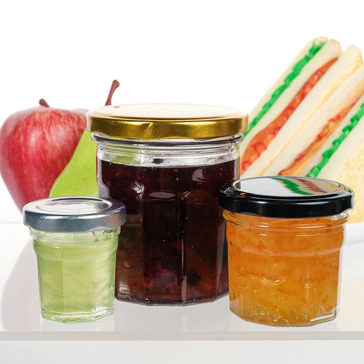 Goedkope verschillende capaciteit Hoog verzegelde ronde vorm helder glas pot Jam opslagpot