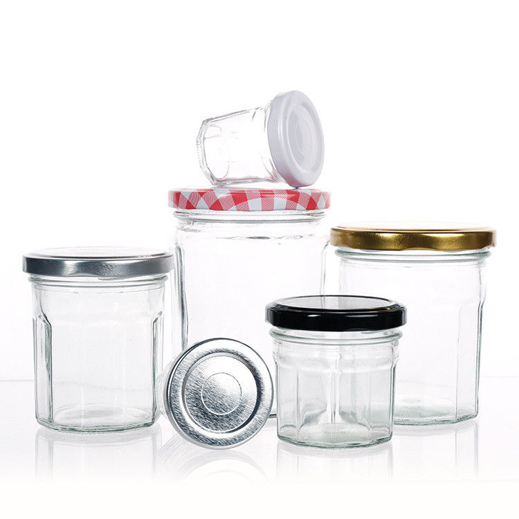 Op maat gemaakte hoge kwaliteit 370 ml 500 ml Honingopslag Glas voedsel pot Voor opslag