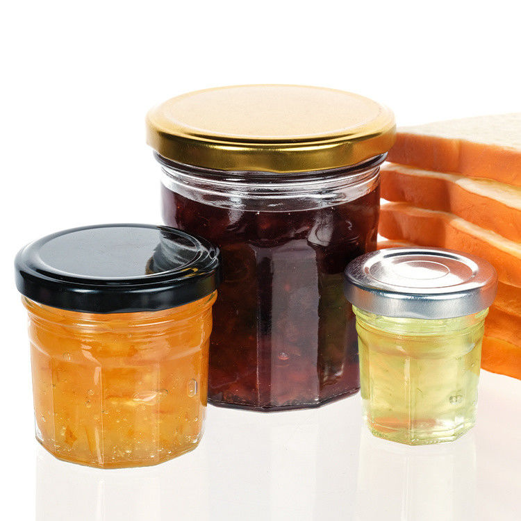 Op maat gemaakte hoge kwaliteit 370 ml 500 ml Honingopslag Glas voedsel pot Voor opslag