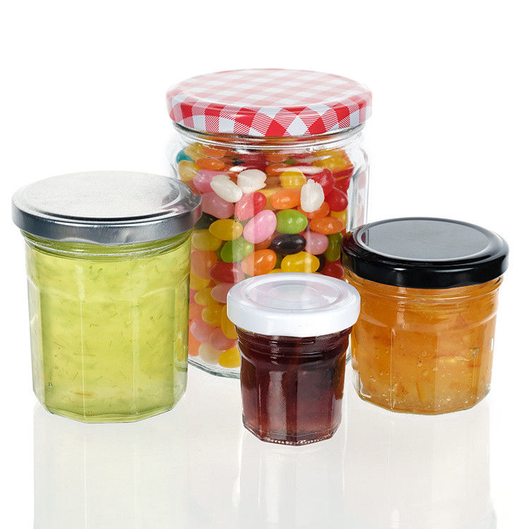Op maat gemaakte hoge kwaliteit 370 ml 500 ml Honingopslag Glas voedsel pot Voor opslag