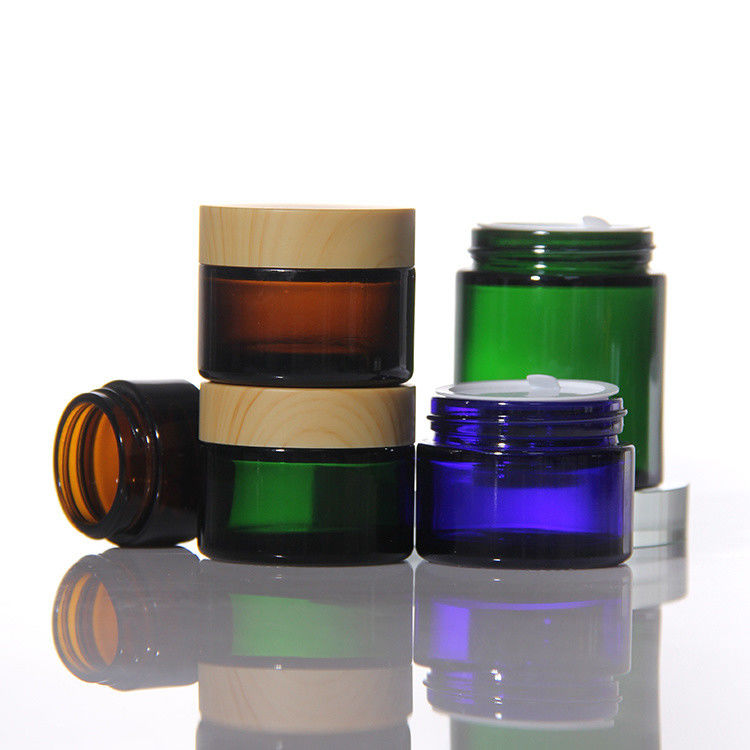 Glaspot Creme Aanpasbaar logo Cremepotten Cosmetische flessen Voor vochtinbrengende crème 50g 100g 200g