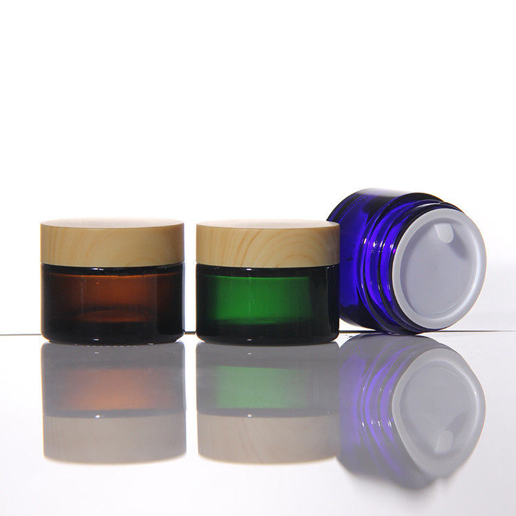 Glaspot Creme Aanpasbaar logo Cremepotten Cosmetische flessen Voor vochtinbrengende crème 50g 100g 200g