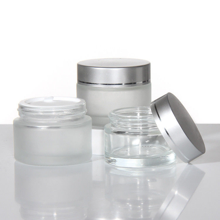 Luxe cosmetica glazen make-up fles verpakkingscontainers set leeg gezicht crème pot huidverzorging set en pocketic